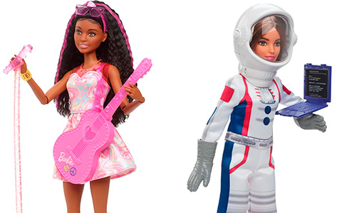 Barbie 65th playline dolls: Pop Star, Astronaut, Farm Veterinarian