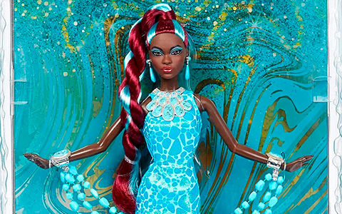Barbie Signature Gemstone Fantasy Collection Turquoise Doll