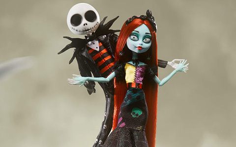 Monster High Skullector The Nightmare Before Christmas Jack and Sally  dolls