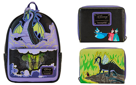 Loungefly Disney Maleficent mini backpack and wallet