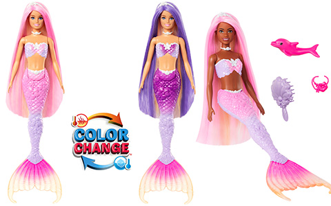 Barbie A Touch of Magic color change mermaids dolls