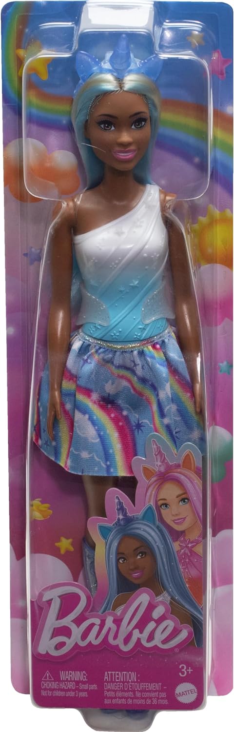 Barbie A Touch of Magic Unicorn Blue Doll HRR14