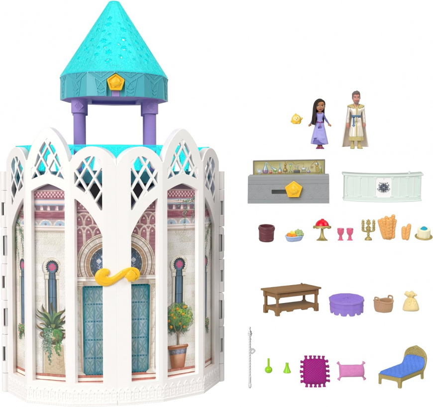 Disney Wish Rosas Castle Dollhouse with mini dolls