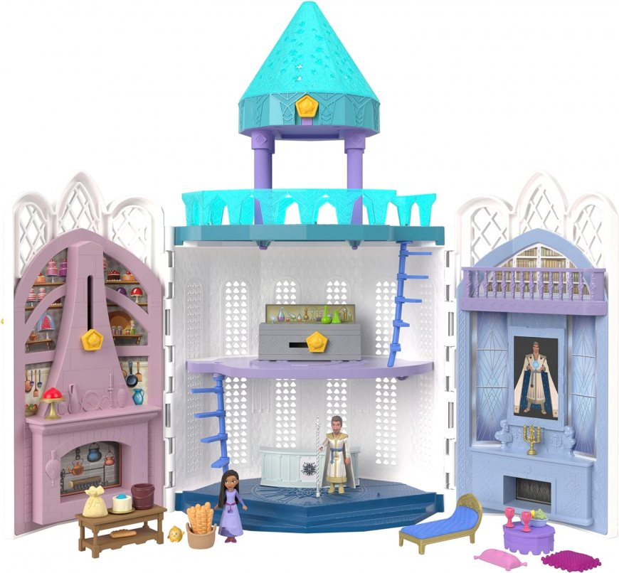 Disney Wish Rosas Castle Dollhouse with mini dolls