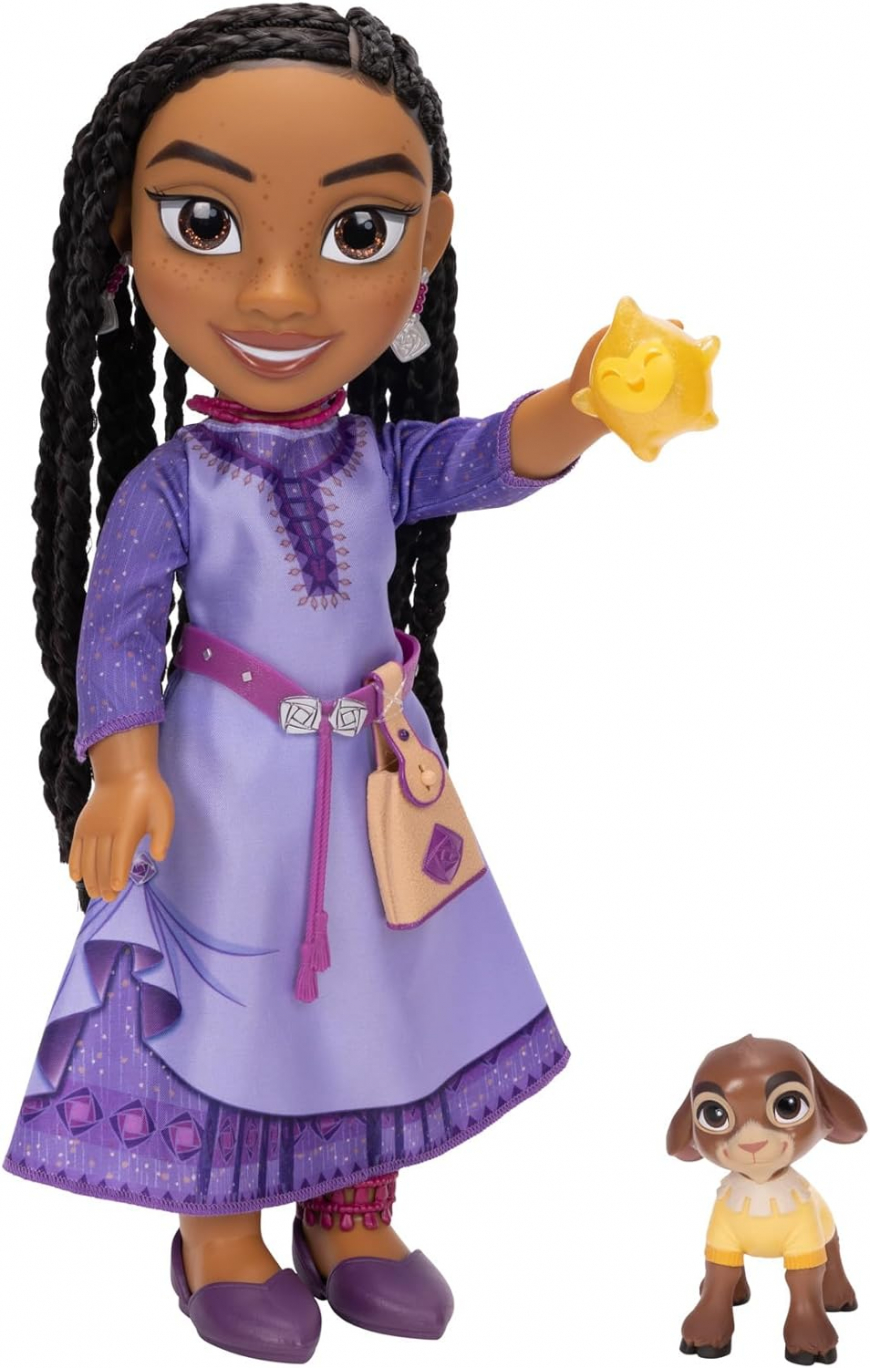 Disney's Wish Singing Asha Doll with Valentino & Star
