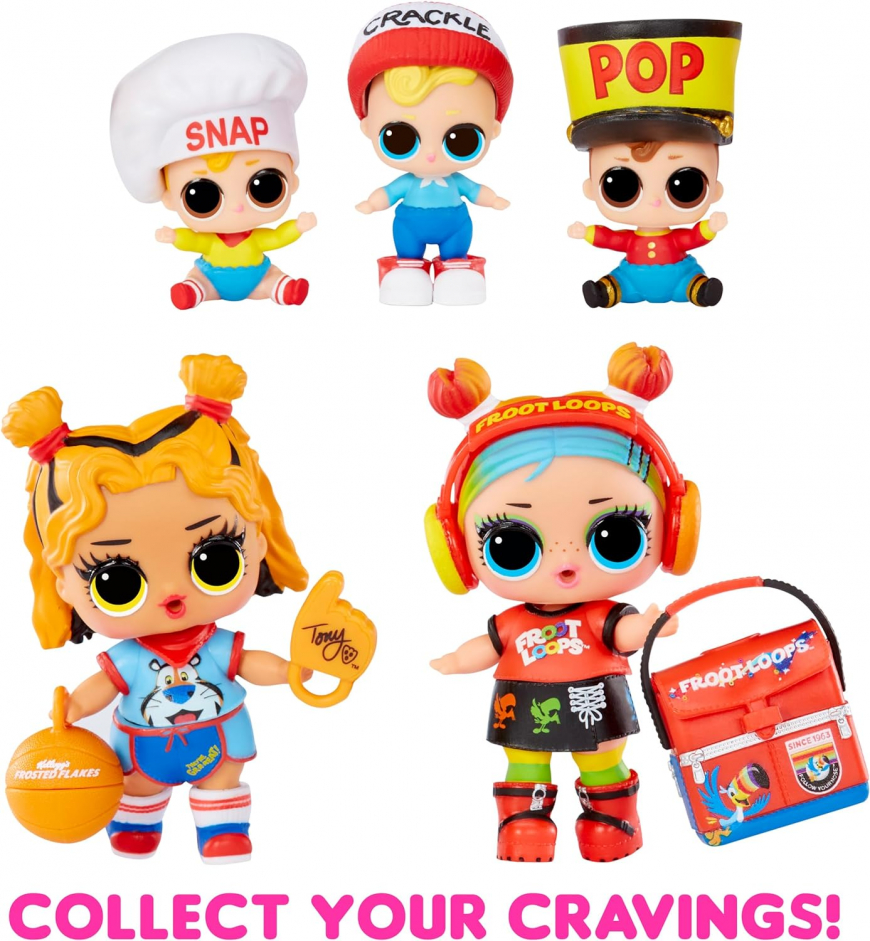 LOL Surprise Loves Mini Bites Kellogg's Deluxe set with 5 dolls