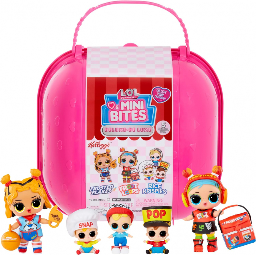 LOL Surprise Loves Mini Bites Kellogg's Deluxe set with 5 dolls