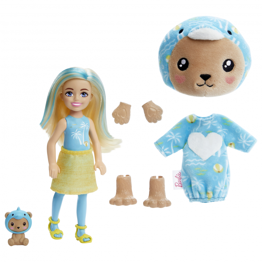 Barbie Cutie Reveal Chelsea Teddy Bear as a Dolphin Doll HRK30