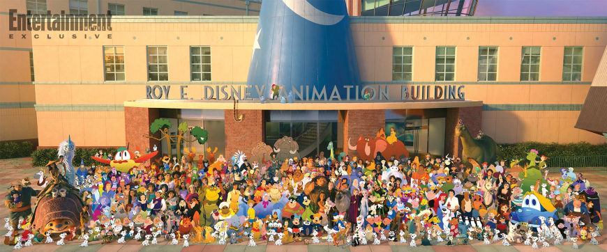 Disney Once Upon a Studio short final photo with all characters