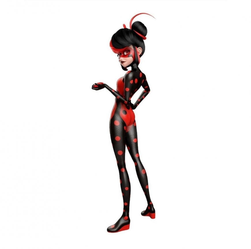 Miraculous Shadybug official art in transformation and civilian form