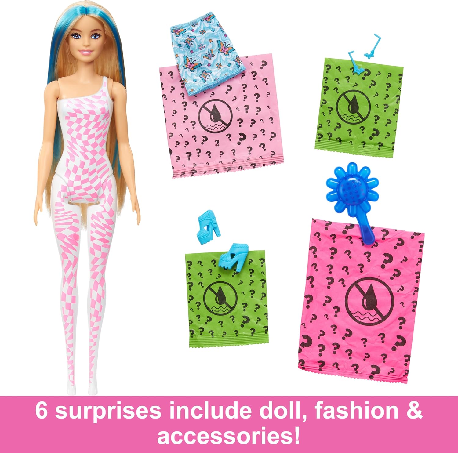 Barbie Color Reveal Doll with 6 Surprises, Totally Denim Series