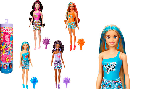 New Barbie Color Reveal 1960's fashion dolls