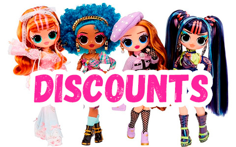 LOL OMG Sunshine Makeover dolls: Bubblegum DJ, Sunrise and Switches 