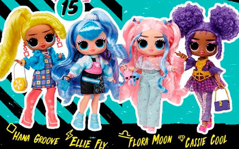 LOL Surprise Tweens series 5 dolls Ellie Fly, Flora Moon, Hana Groove and Cassie Cool