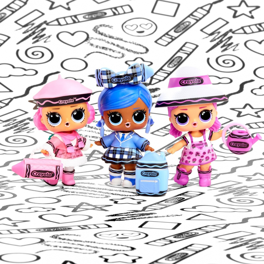 LOL Surprise Loves Crayola Color Me Studio dolls