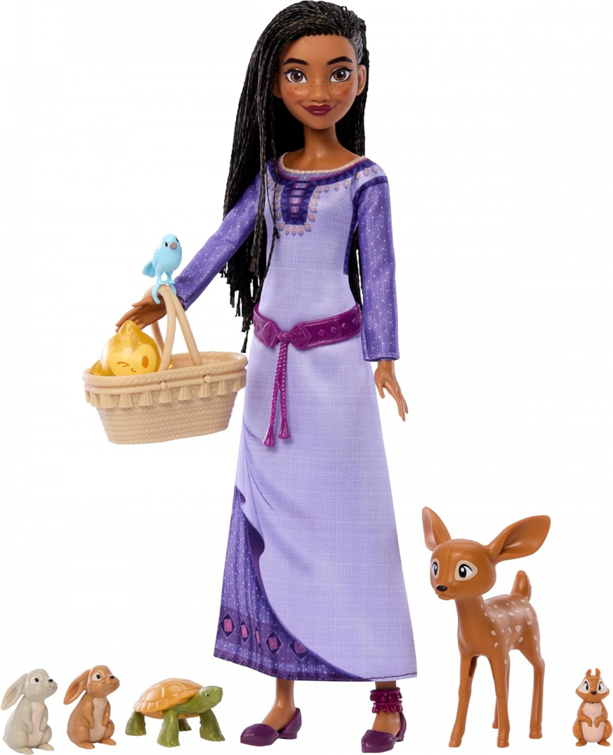 Disney's Wish Woodland Animals of Rosas Surprise Set with Asha doll