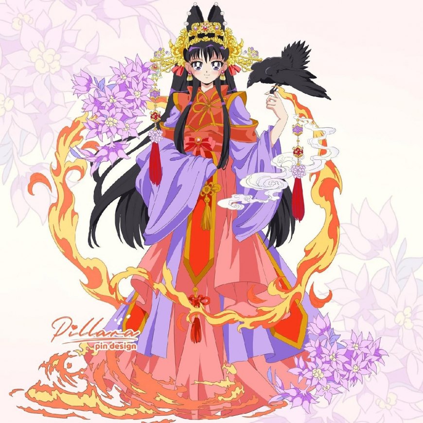 Sailor Moon in gorgeous kimono-styled dresses by Pillara