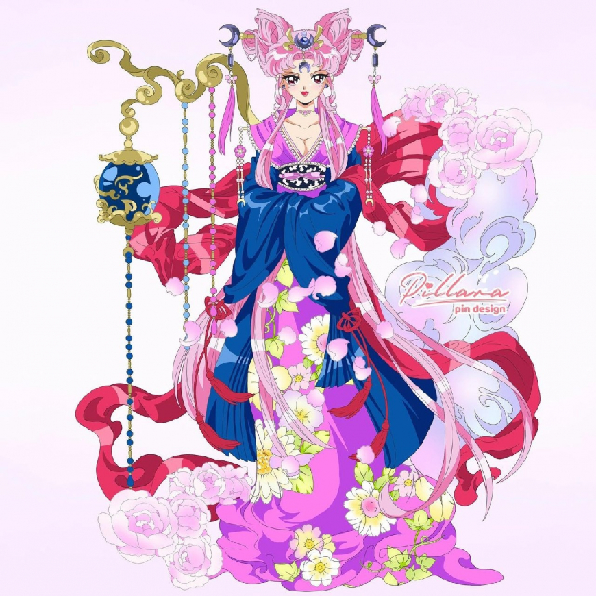 Sailor Moon in gorgeous kimono-styled dresses by Pillara