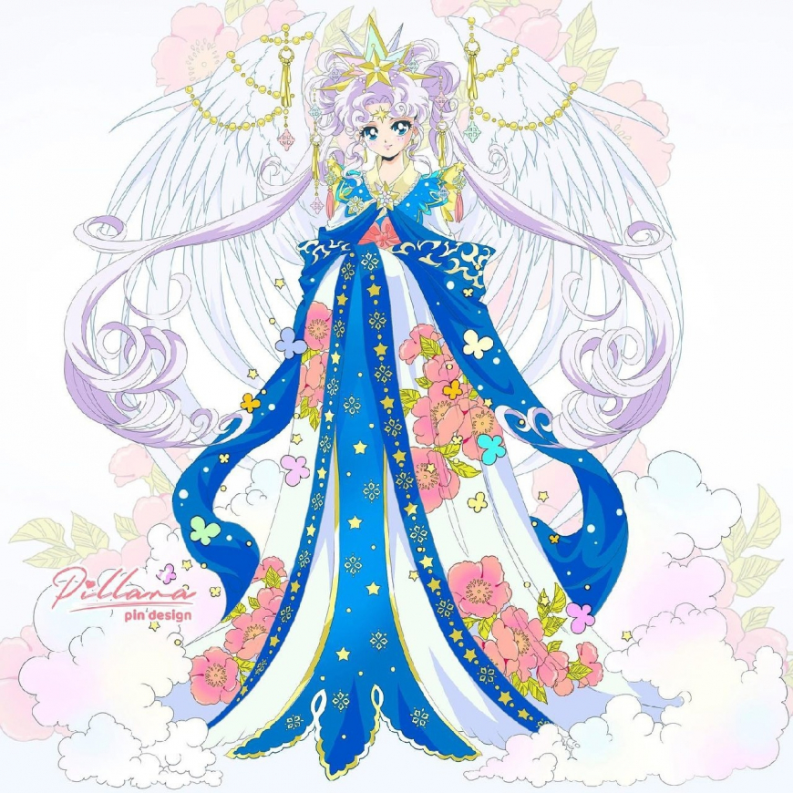 Sailor Moon in gorgeous kimono-styled dresses by Pillara