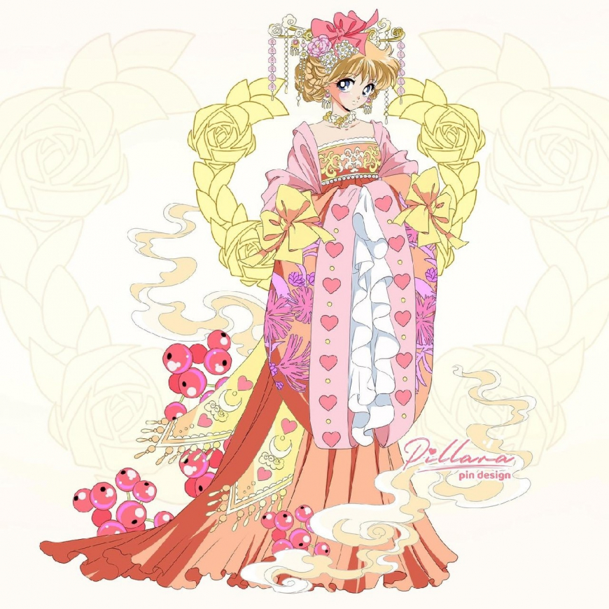 Sailor Moon in gorgeous kimono-styled dresses by Pillara
