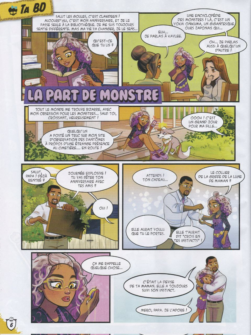 Monster High comics from French magazine