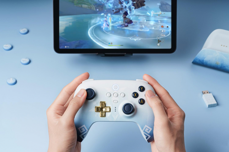 Genshin Impact Chongyun Edition Ultimate 2.4G Wireless Controller for PC, Android, Steam Deck, and Apple
