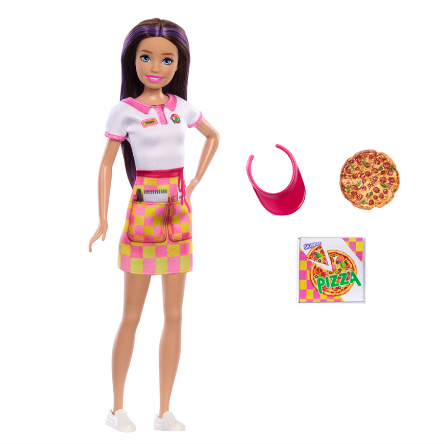 Barbie Skipper Babysitters Inc. Skipper First Jobs pizza waitress doll