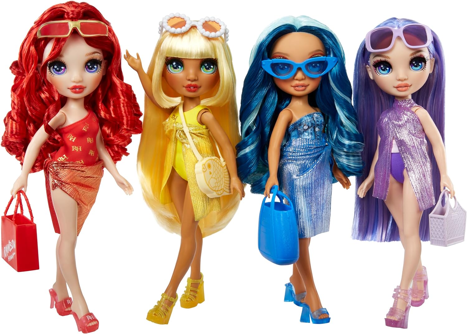Rainbow High Swim and Style dolls 2024: Sunny, Skyler, Violet, Ruby ...