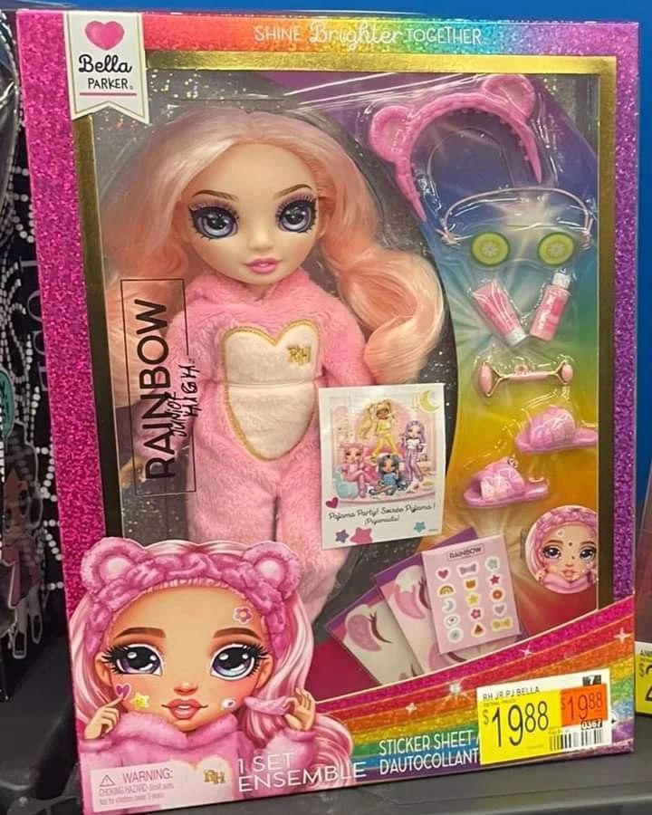 Rainbow High Junior High Pajama Party Bella doll in box