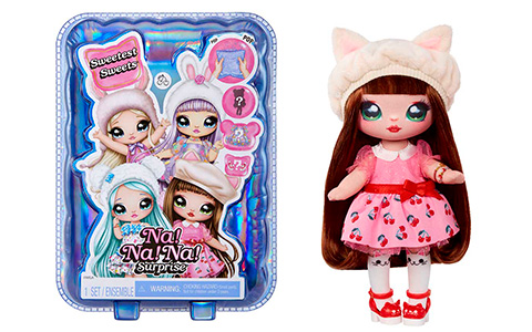 Na Na Na Surprise Sweetest Sweets dolls: Bailey Bunny, Katie Kitten, Brianna Bear and Lily Llama