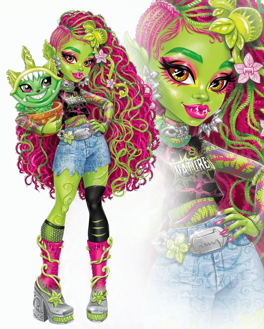 New Monster High Venus McFlytrap G3 doll 2024 official art