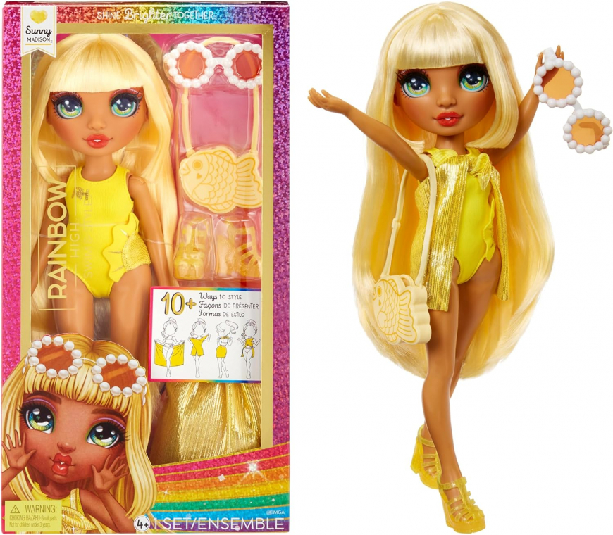 Rainbow High Swim and Style Sunny doll