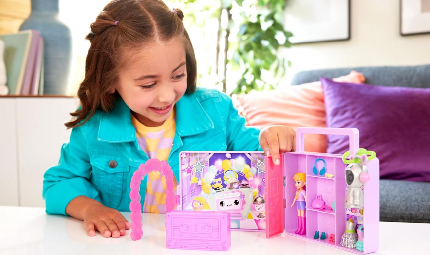 Polly Pocket Disco Dance Fashion Reveal playset