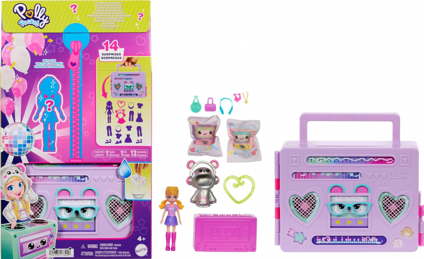 Polly Pocket Disco Dance Fashion Reveal playset