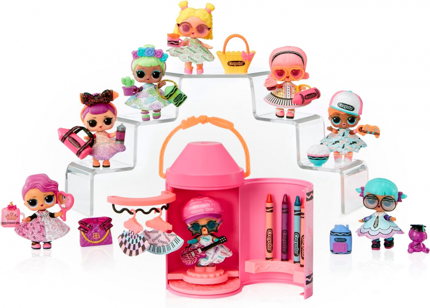 LOL Surprise Loves Crayola Color Me Studio dolls