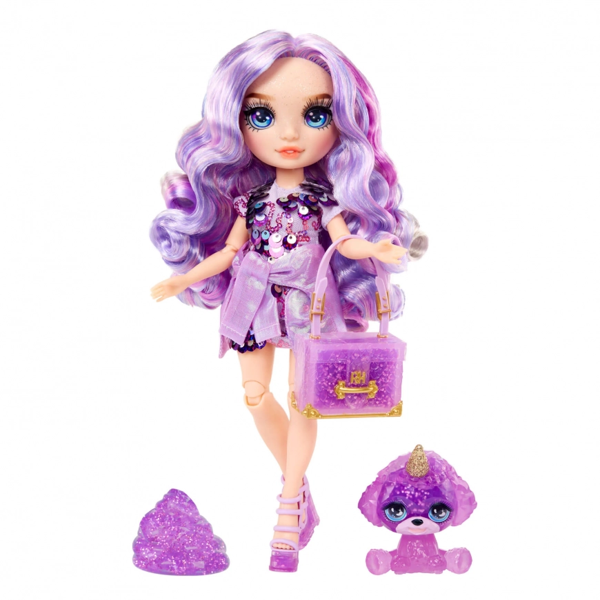Rainbow High Classic Violet doll with Slime Kit & Pet