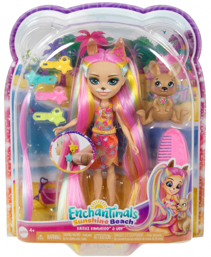 Enchantimals Sunshine Beach Katrice Kangaroo and Hop doll 2024