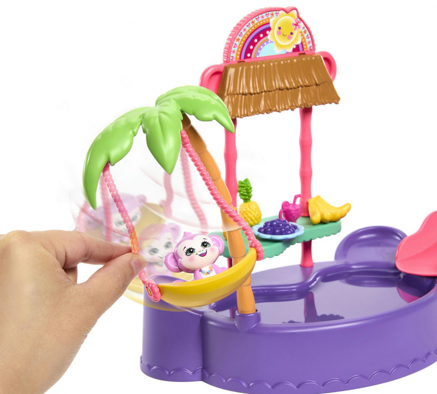 Enchantimals Sunshine Beach Monkey Splash Pool playset with doll