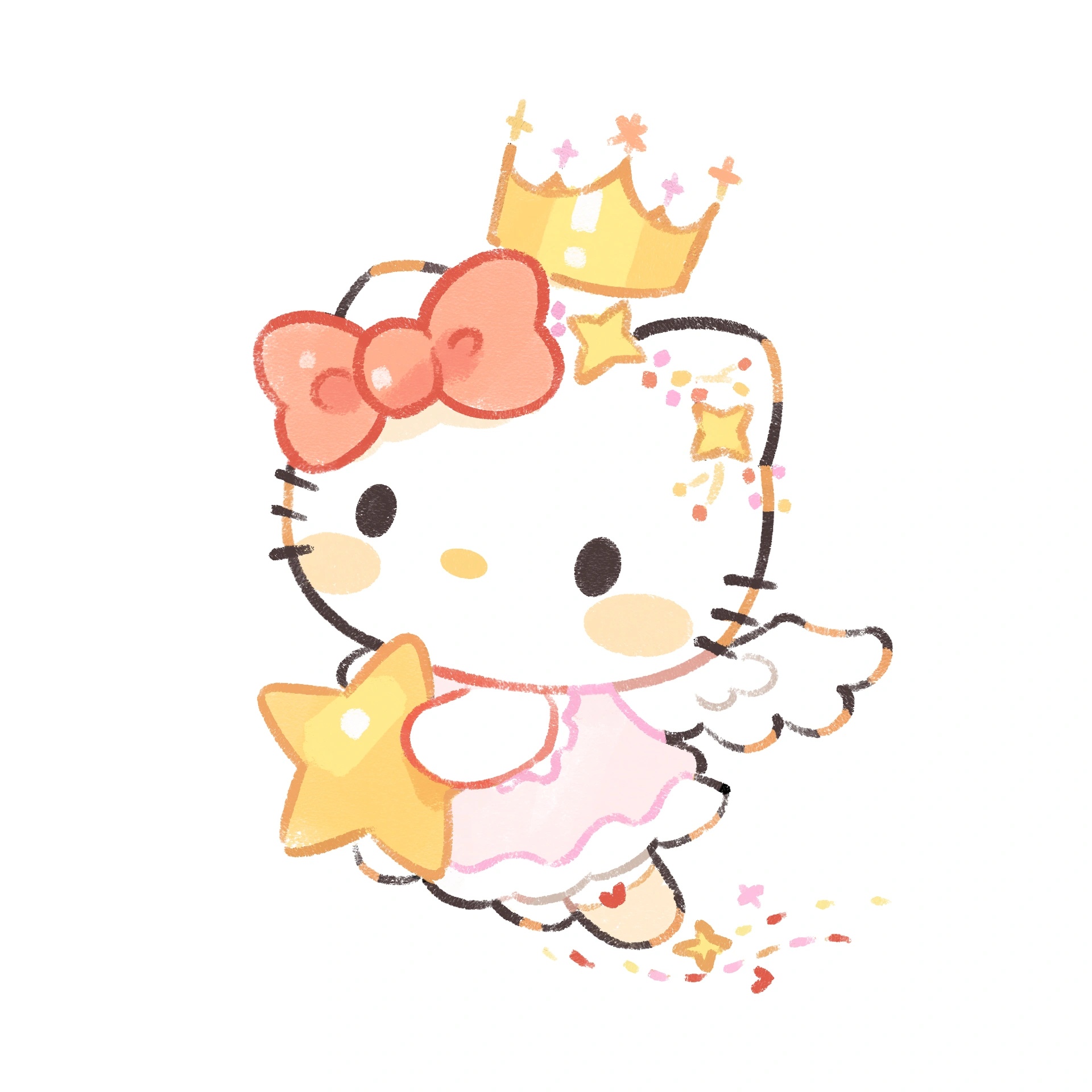 Hello Kitty cute fantasy art 