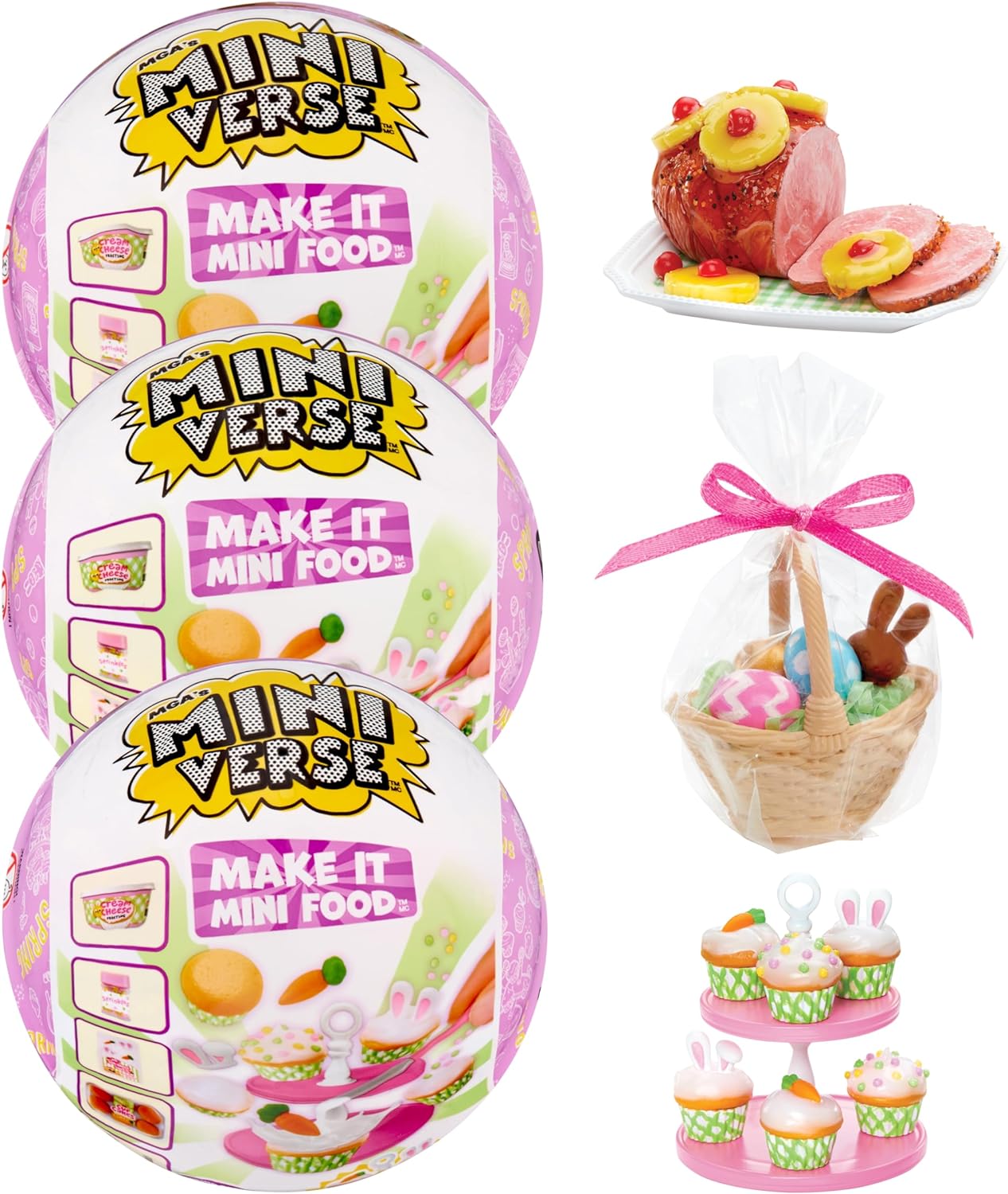 MGA's Miniverse Make It Mini Food Series 2 Dinner Mini Collectibles 3pk