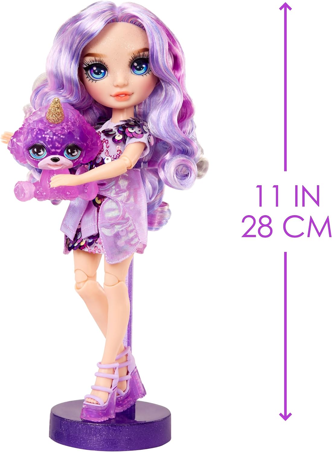 Rainbow High Violet with Slime Kit & Pet doll 