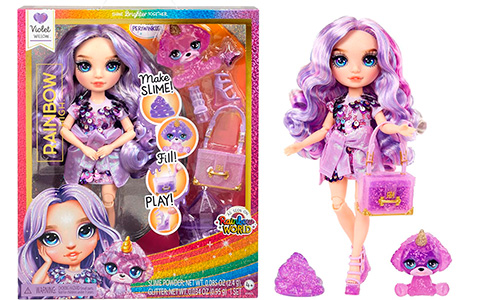 Rainbow High Violet with Slime Kit & Pet doll