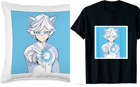 Miraculous Ladybug Cat Blanc manga style Apparel and Accessories