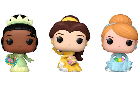 Funko Pocket Pop!: Disney Princesses - Easter Tiana, Belle and Cinderella 3-Pack
