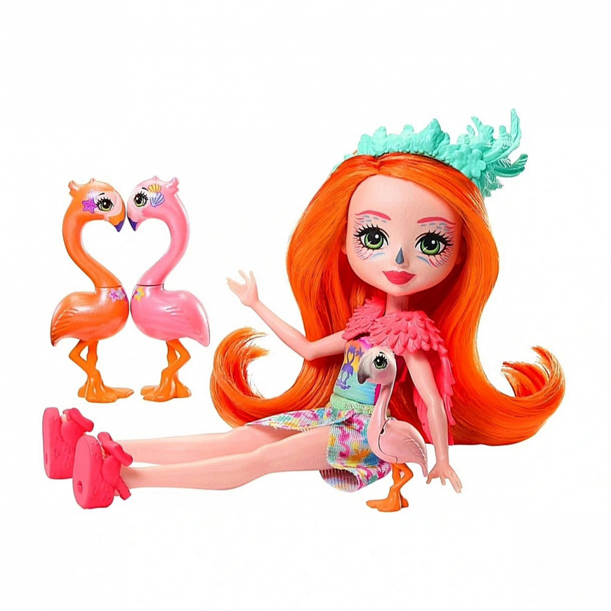 Enchantimals Sunshine Beach Florinda Flamingo Family