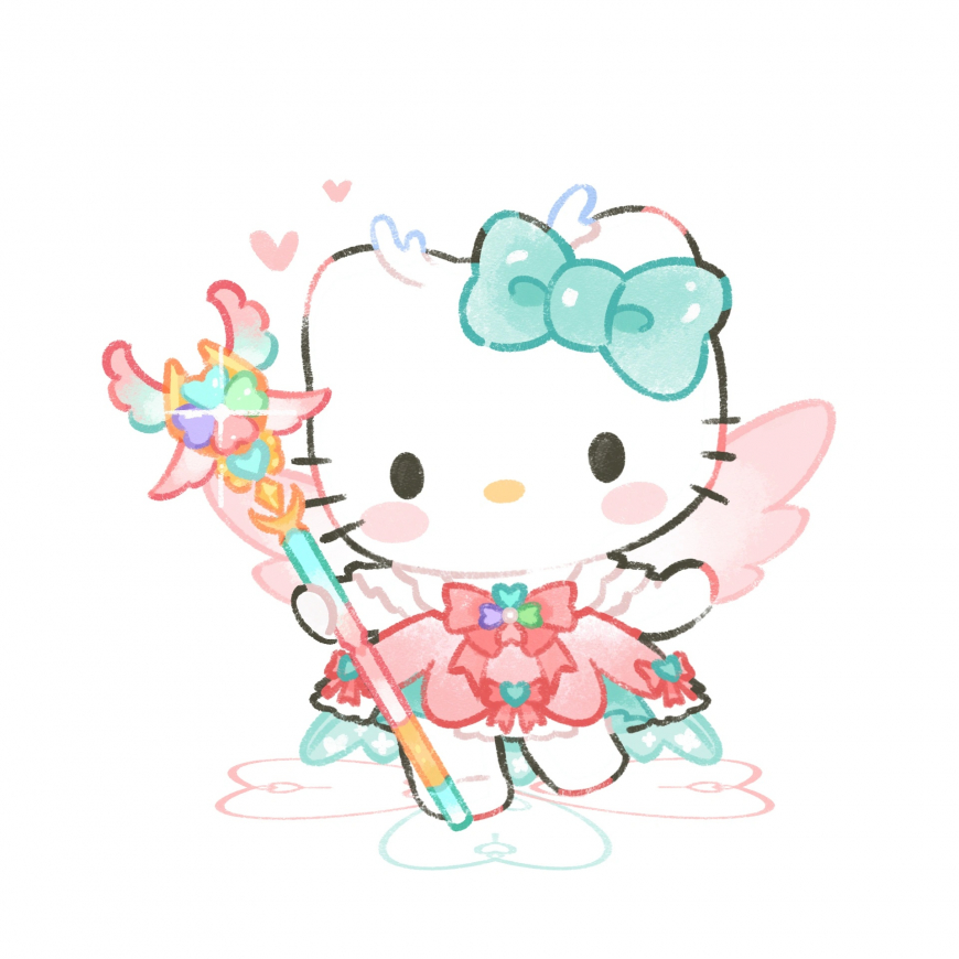 Hello Kitty cute fantasy art