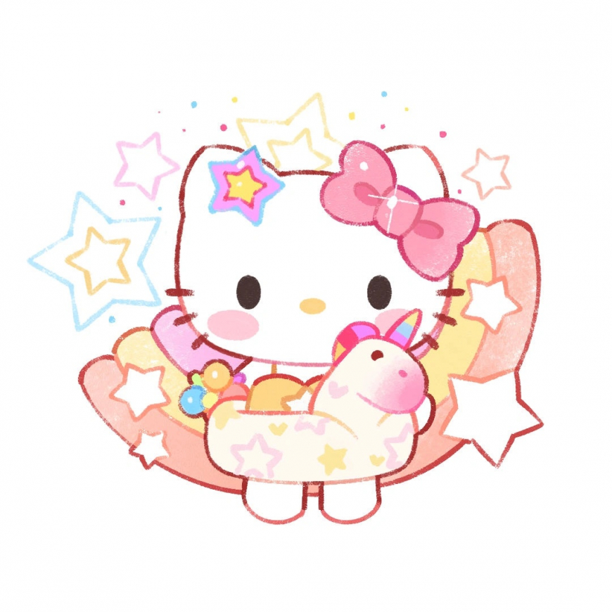 Hello Kitty cute fantasy art