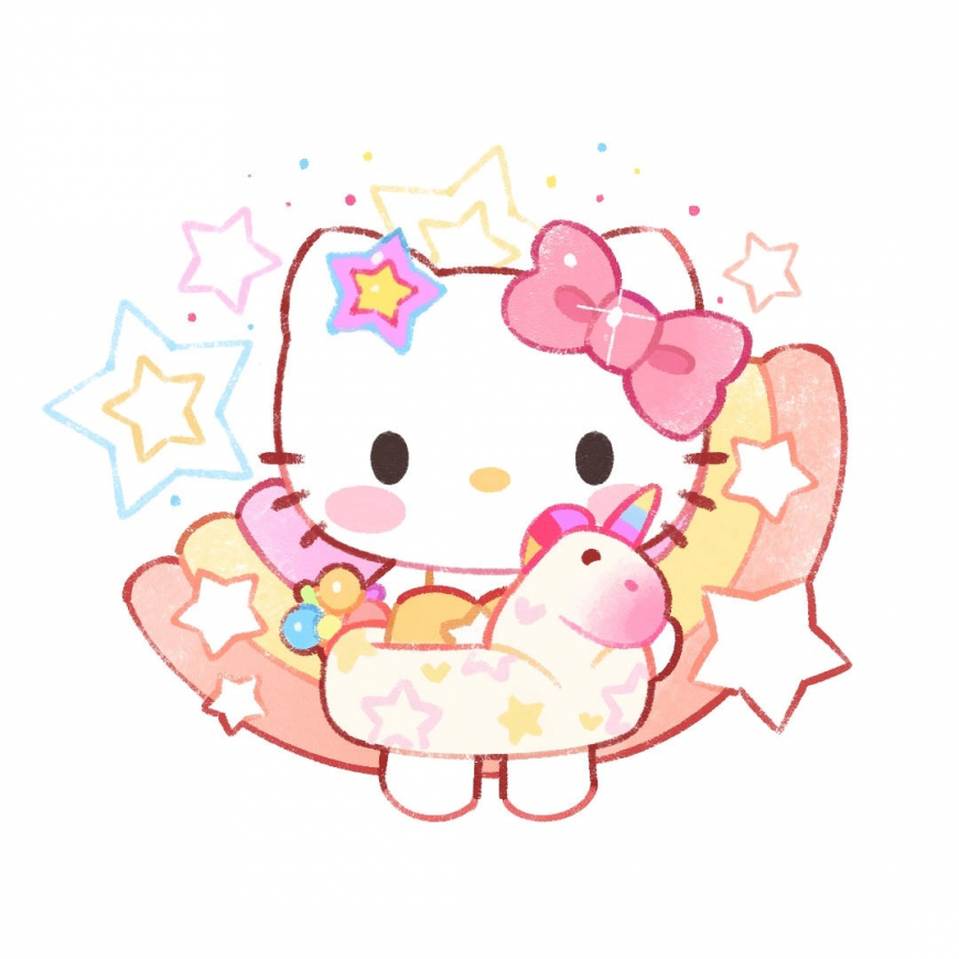 Hello Kitty cute fantasy art