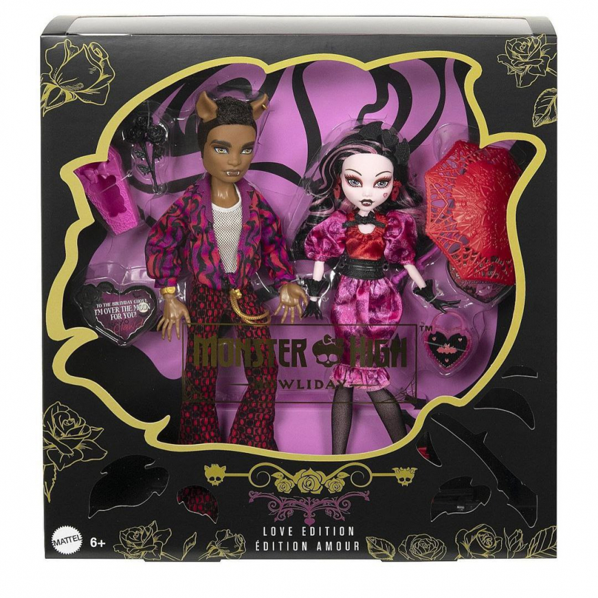 Monster High Howliday Love Edition Draculaura and Clawd dolls 2024