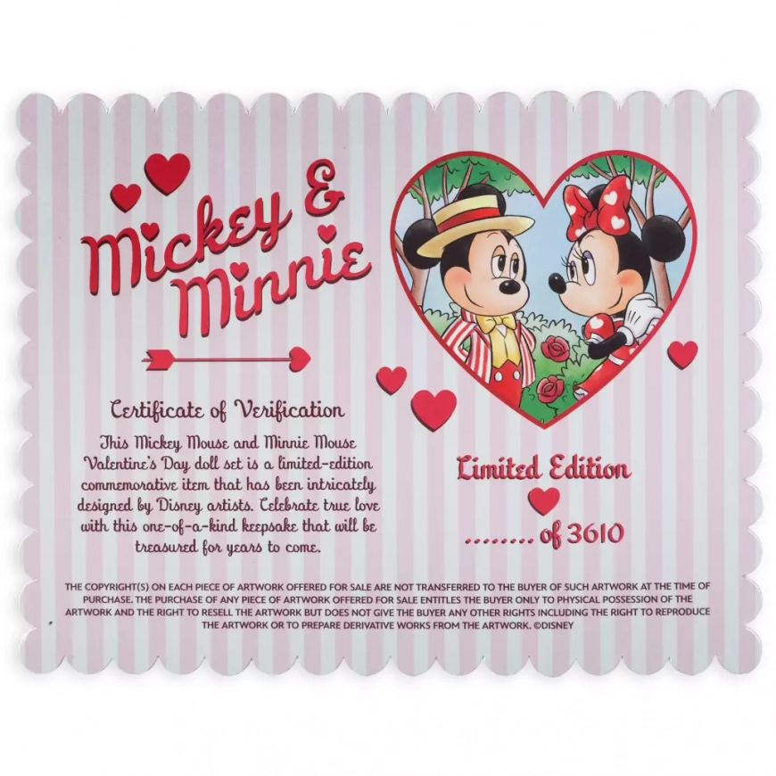 Mickey and Minnie Mouse Valentine's Day Limited Edition Doll Set 2024